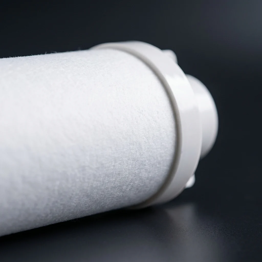 Il rivestimento in feltro del materiale filtrante, da vicino